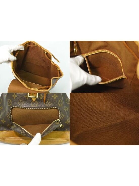 Louis Vuitton Montsouris MM Rucksack Sac Backpack Monogram Brown